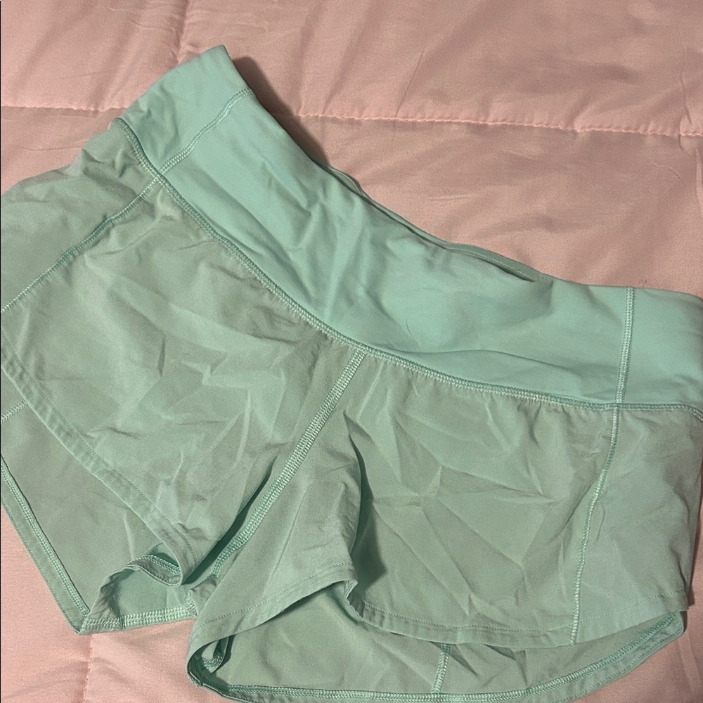 Lululemon Athletica Light Green Athletic Shorts